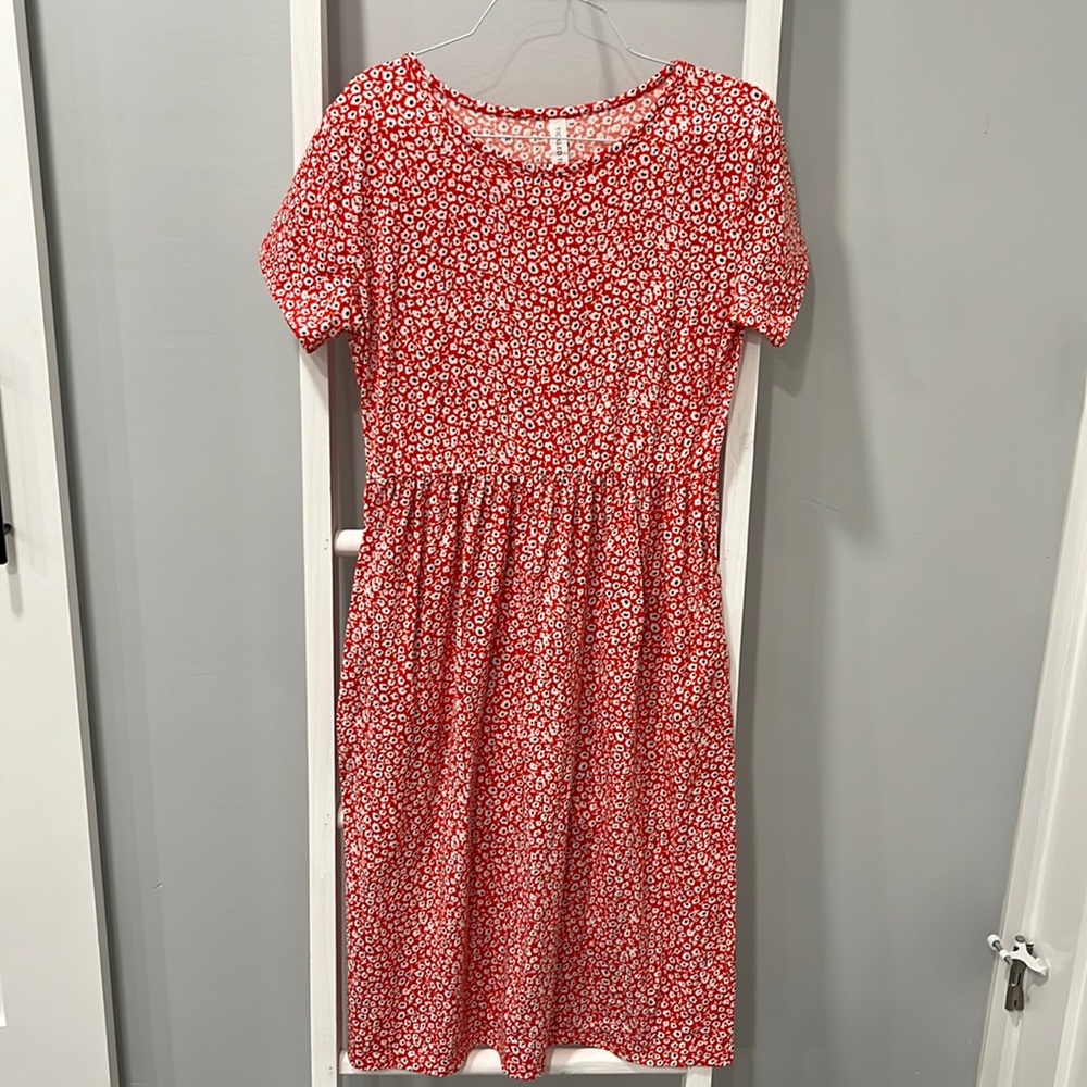 Tickled Teal Women’s Midi Floral Summer Dress